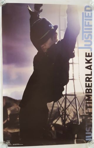 Rare.  Vintage Justin Timberlake Poster Justified Nsync 23x35 " Music 90s (2003)