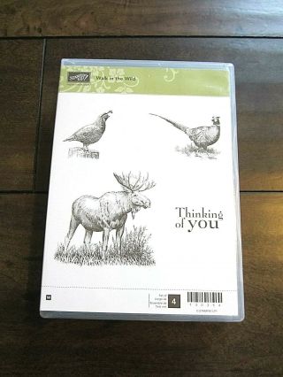 Stampin Up Walk In The Wild Deer Pheasant Thinking Of You Rare Retired