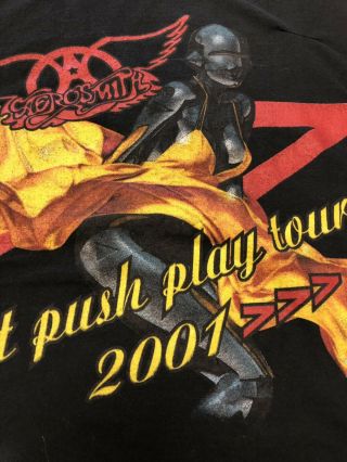 Aerosmith Just Push Play 2001 Tour T Shirt Xl Rare Colors