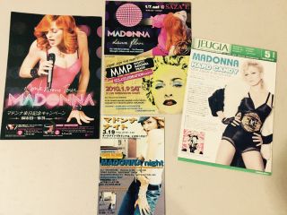 Rare 2006 Madonna Japan Flyer Mini - Poster Confessions Tour 3 Postcards