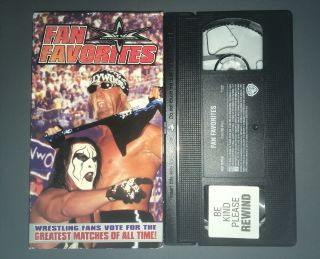 Wcw Fan Favorites (vhs,  2000) Nwo Wwf Wwe Sting Hulk Hogan Rare