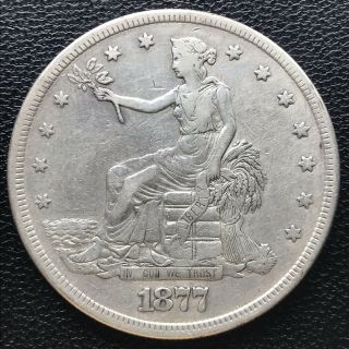 1877 S Trade Dollar $1 Silver Very Rare Better Grade 16900