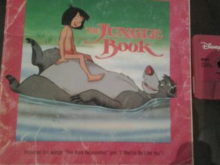 Disney The Jungle Book Read Along Book,  Cassette GCon RARE 90s Bare Necessities 2