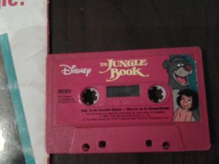 Disney The Jungle Book Read Along Book,  Cassette GCon RARE 90s Bare Necessities 3