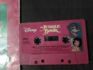 Disney The Jungle Book Read Along Book,  Cassette GCon RARE 90s Bare Necessities 4
