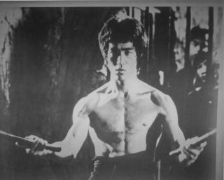 Very Rare Bruce Lee Large B/w Iconic Negative " Enter The Dragon " No 2