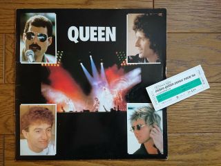 Queen 1982 Japan Tour Tour Book Concert Program W/ Rare Ticket Stub @ Nagoya