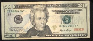 Rare Twenty Dollar Bill Star Note 2006 - $20 United States -
