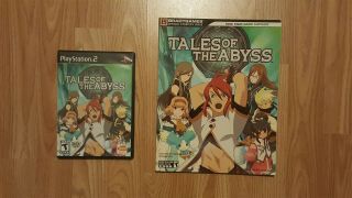 Ps2 Tales Of The Abyss,  Official Guide Bundle Rare Playstation 2
