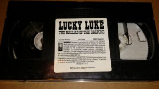 Disney Lucky Luke The Ballad Of The Daltons Vhs Tape Cartoon Animated Rare