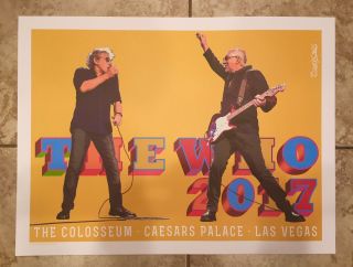 The Who Las Vegas Official Poster Caesars Palace 2017 Rare Litho