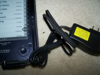 Rare BLACK Sony PRS - 505 Reader W/LEATHER COVER/Charger 3