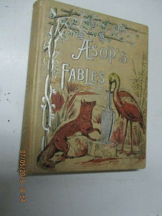 1896 Antique Rare Book The Fables Of Aesop,  60 Illustrations Altemus Library
