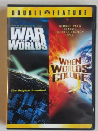 War Of The Worlds / When Worlds Collide Dvd,  2007 Double Feature 1951 1953 Rare