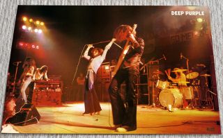 Deep Purple Poster Deep Purple Burn On Stage Made In Europe Poster Rare