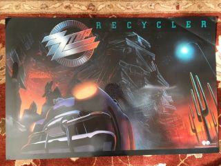 Zz Top Recycler Rare Laminated Promotional Poster From 1990