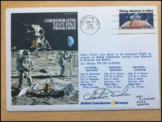Rare Apollo 16 Moon Walker Charlie Duke Signed Nasa Space Programme Raf Cover