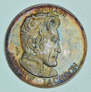 Rare Silver - 15.  4g - Andrew Jackson Liberty Lobby - Round.  999 Fine Silver 247