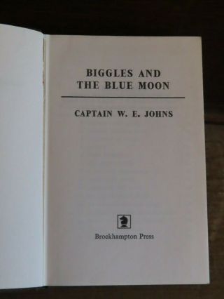 1965 Biggles And The Blue Moon By Capt W E Johns First Edition Hb Rare