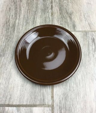 Vintage Fiesta Ware Salad Plate Chocolate Brown 7 1/4 In Homer Laughlin Rare