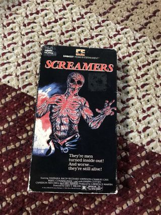 Screamers Vhs Rare Horror Embassy Slasher 80s Cult Not On Dvd