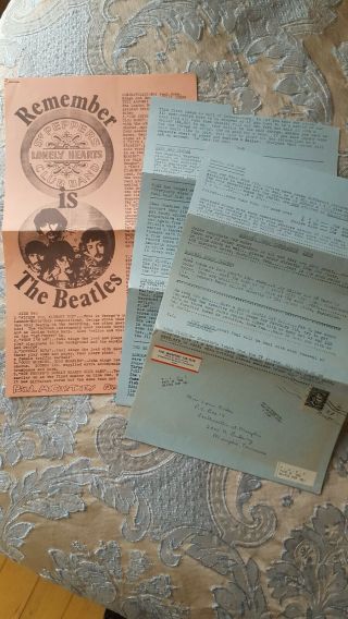 Beatles Paul Mccartney 1st Fan Club Letter With Stamp Extremely Rare