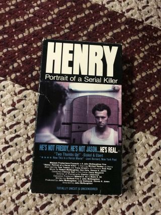 Henry Portrait Of A Serial Killer Vhs Rare Horror Masterpiece Slasher Cult Mpi