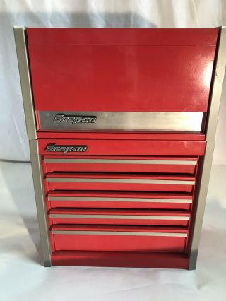 Rare Red Snap - On Tools 2 Piece Micro Mini Tool Chest / Jewelry Box