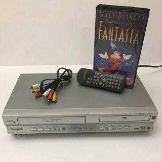 Panasonic Dvd Vcr Player Combo Recorder W/ Remote & Av Cables Pv - D4735s Rare