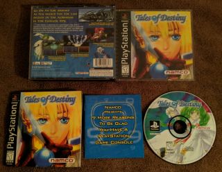 Tales Of Destiny (sony Playstation 1 Ps1) Truly Complete W/ Reg,  Authentic,  Rare