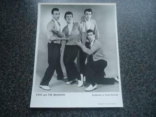 Dion And The Belmonts Rare Laurie Records Promo Photo 1950s 10 " X 8 "