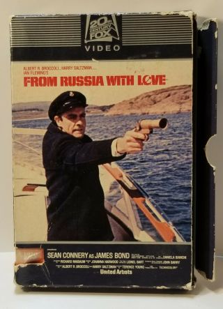 From Russia With Love Rare Oop Cbs/fox Vhs 1963 James Bond 007 Sean Connery