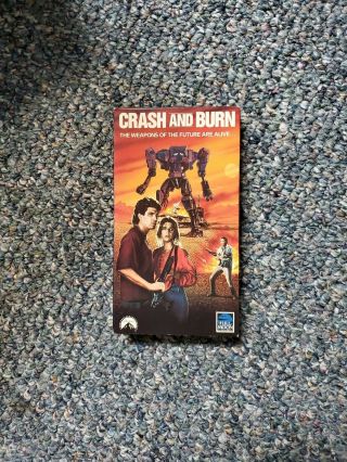 Crash And Burn (vhs,  1990) Rare,  Oop,  Htf Full Moon Megan Ward
