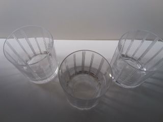 RARE SET OF 3 CHRISTIAN DIOR LIGNE DOUBLE OLD FASHIONED GLASSES 3