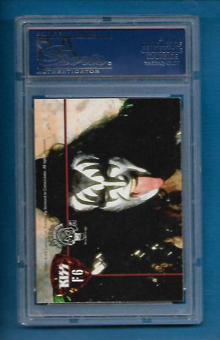 KISS ACE FREHLEY PSA 9 Collector Card with the rare Gene Simmons back 2