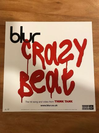2 BLUR - THINK TANK BANKSY RARE PROMO POSTERS 2003 RARE With Stickers 2