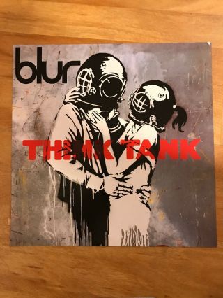 2 BLUR - THINK TANK BANKSY RARE PROMO POSTERS 2003 RARE With Stickers 3