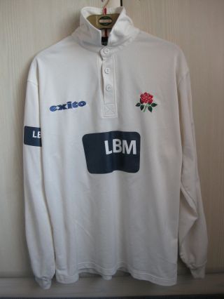 Lancashire County Cricket Shirt 2003 Large Exito Lbm Rare Long Sleeve 22 Hogg