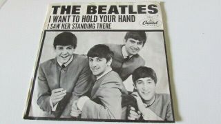 The Beatles Rare 45 & Pic Sleeve Capitol Swirl Label 5112 I Want To Hold