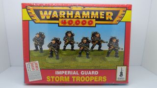 Warhammer 40k Imperial Guard Storm Troopers Old Rare Oldhammer Sw Oop Mib