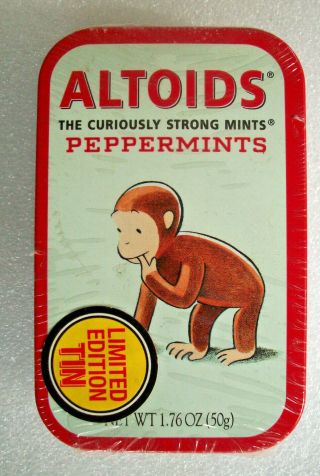 Altoids Tin Curious George Limited Edition Peppermints Rare Nos