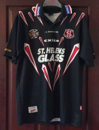 Vintage Rare St Helens Away Rugby League Shirt 2001.  Size Med.