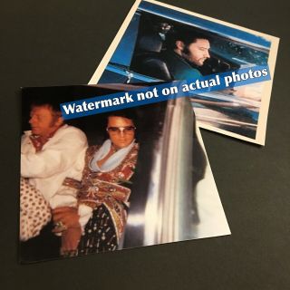 2 Rare Elvis Photos Both Taken While In Cars.  Great Snapshots