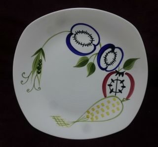 Rare Midwinter 9 " Luncheon Plate Vegetables By Eve Midwinter 1960