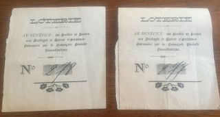 2 Rare Antique Lottery Tickets For Shipwreck Victims The French Line Cruise Ship