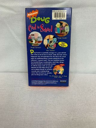 Nickelodeon Doug Cool In School VHS 1994 Ultra Rare Collectors Item Cartoon Show 2