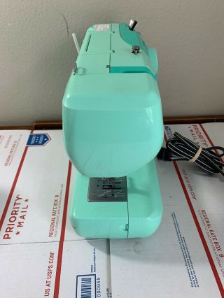 RARE Janome Hello Kitty Sewing Machine Model 11706 Green With Foot Pedal 2