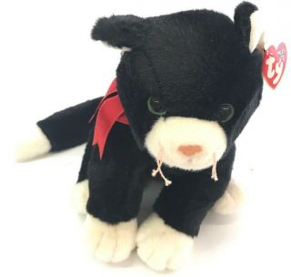 Ty Zip The Cat Beanie Buddy W/ Tags 12 Inches Stuffed Plush Animal Rare