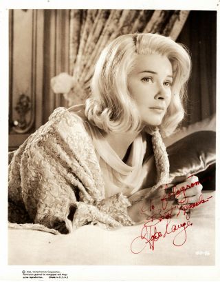 Actress Hope Lange,  Rare Signed Vintage Studio Photo.