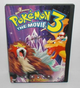 Pokemon 3 - The Movie: Spell Of The Unown Dvd Animated Movie Rare & Oop